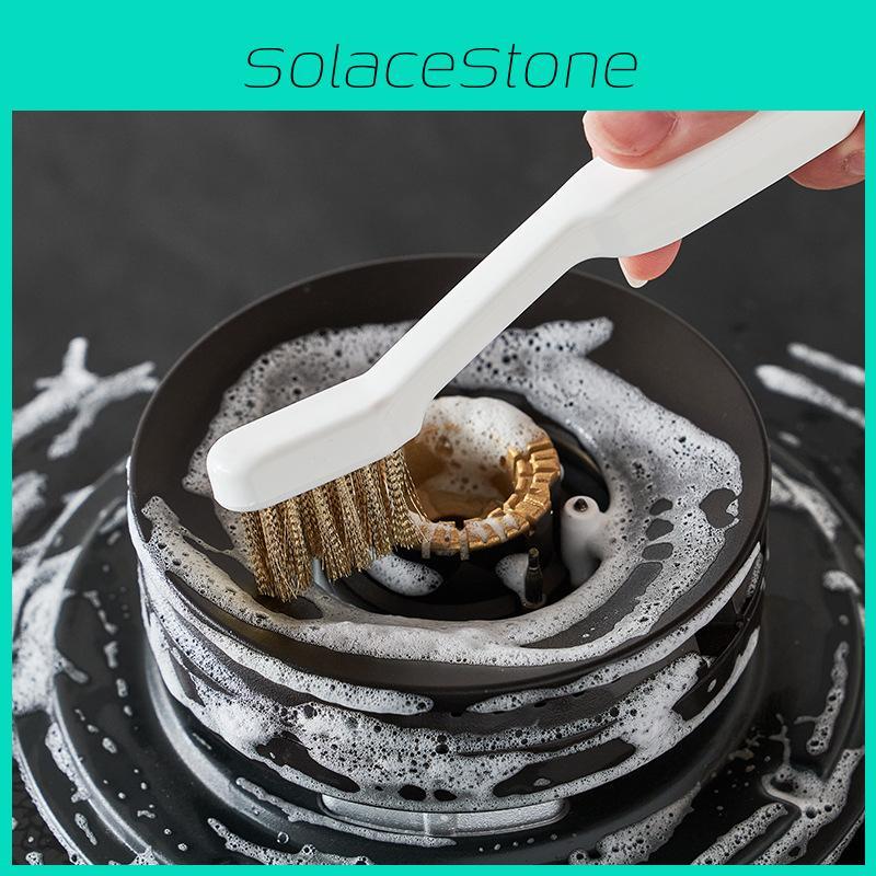 Stove Kitchen Gas Burner Cleaning Brush For Crevices And Scrubber Grates