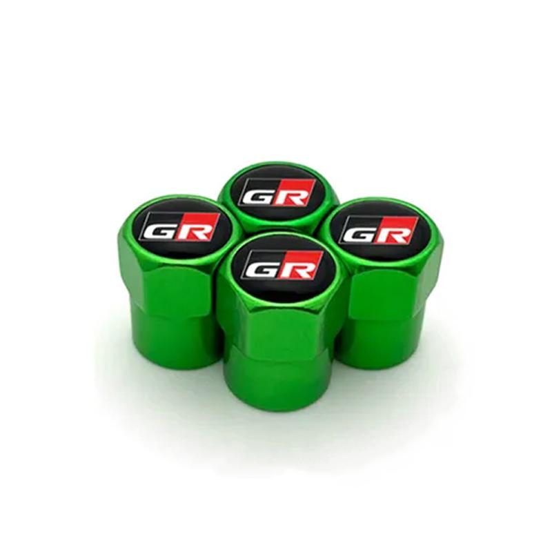 4Pcs Car Wheel Tire Valve Stem Caps Airtight Cover For GR Sport RAV4 C-HR Corolla Yaris RZ RC Supra Tyre Plug Accessories