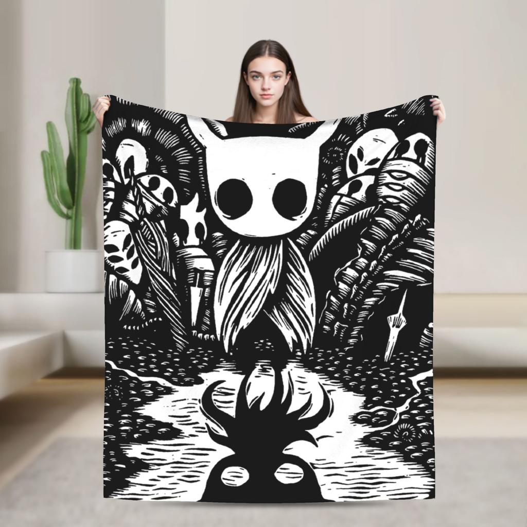 Hollow Knight Flísové Deky Akční Dobrodružství Úžasné Přehozy na Domácnost 125*100cm Kus Koberce