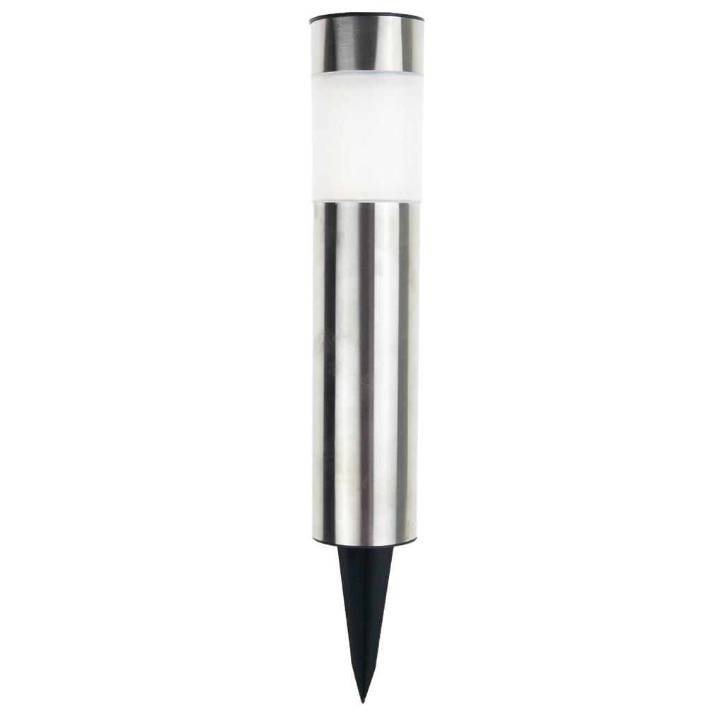 TG45633 SOLAR GARDEN LAMP LED LAMP HIT ON POST SOLAR GROUND INOX silver