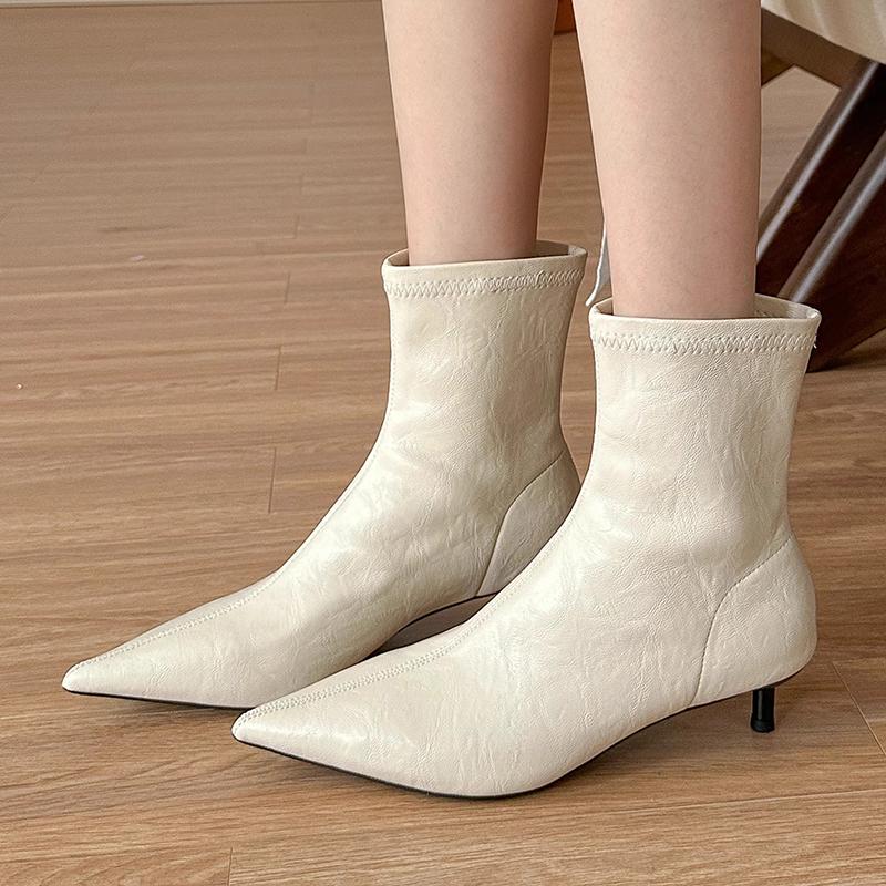 Fashion Ankle Women Boots Designer Dress Heeled Shoes Fashion Pointed Toe Elegant Woman Boots 2025 Winter Pumps Luxury Sexy Mujer Botas