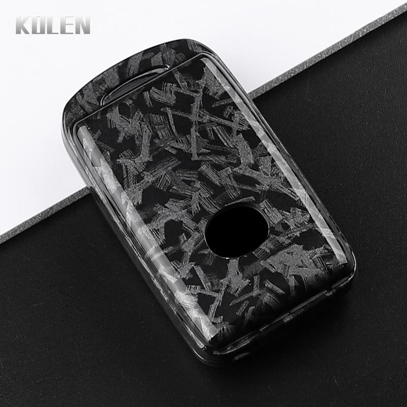 ABS Carbon Fiber Style Car Key Case Cover For Mazda 3 Alexa CX30 CX-4 CX5 CX-5 CX8 CX-8 CX-30 CX9 CX-9 Protected Fob Accessories