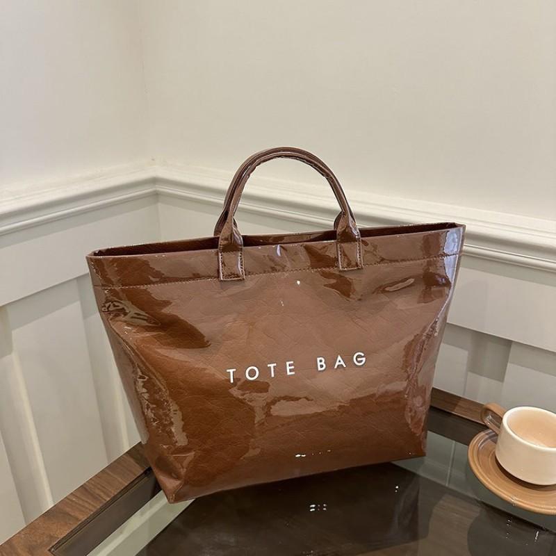 

Fashionable Retro DuPont Paper Bag Women 2026 New Large-capacity Kraft Portable Tote one size коричневий