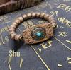 Exquisite Red Sandalwood Six-Character Mantra Bracelet - Unisex Luck-Turning Wheel Couples' Bracelet