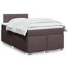 VidaXL Slatted Bed Base and Mattress Dark Brown 120x190cm Fabric 3285823