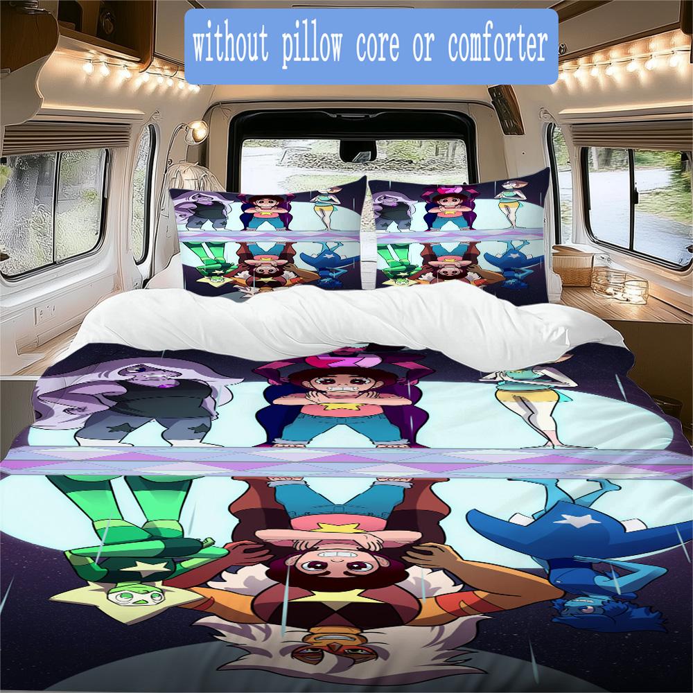 Energetic Cartoon Pattern Bedding,Quilt Set Quilt Cover Pillowcase Home Birthday Gift (1*duvet cover+2*pillowcase,without core)XSJT0917254