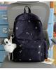 School bag: misty milk blue B1y sweet cool leopard print girly backpack, youthful vitality, versatile backpack for middle and high school girls