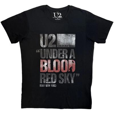 U2 Carbon T-Shirt: Blood Red Sky Live (Black) OFFICIAL NEW