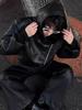 Men's Trendy Black PU Leather Hooded Jacket with Oblique Zipper - Korean Style for Spring and Autumn