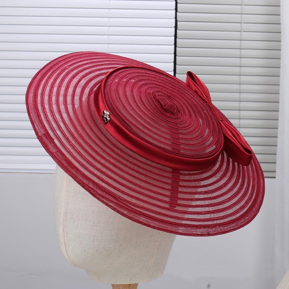 French Mesh Bow Headband Exquisite Kentucky Hat Hair Hoop Mesh Pillbox Hat Photography