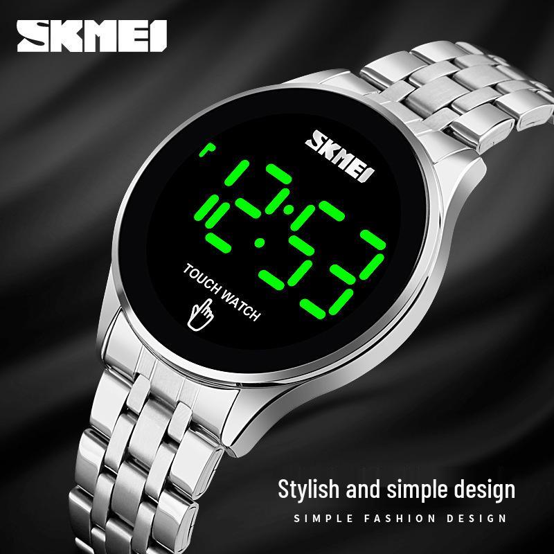 Orologio da uomo SKMEI con display LED Touch Screen in acciaio inossidabile