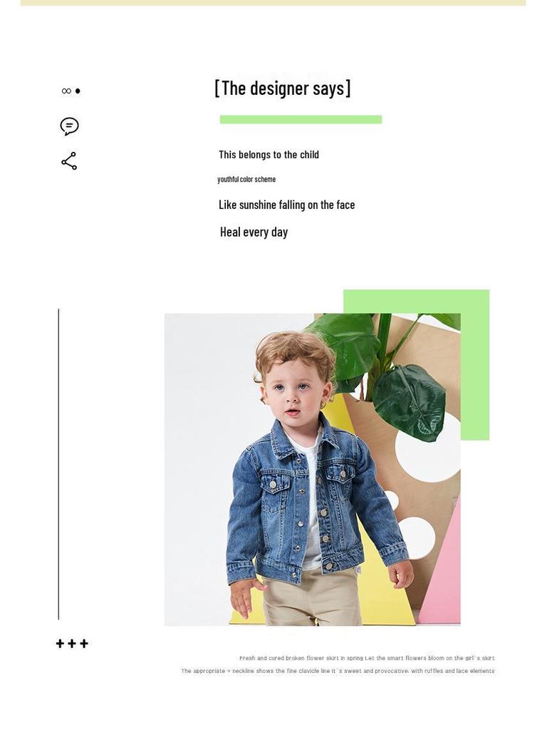 Children's Spring/Autumn Denim Jacket – Stylish Casual Wear for Boys and Girls