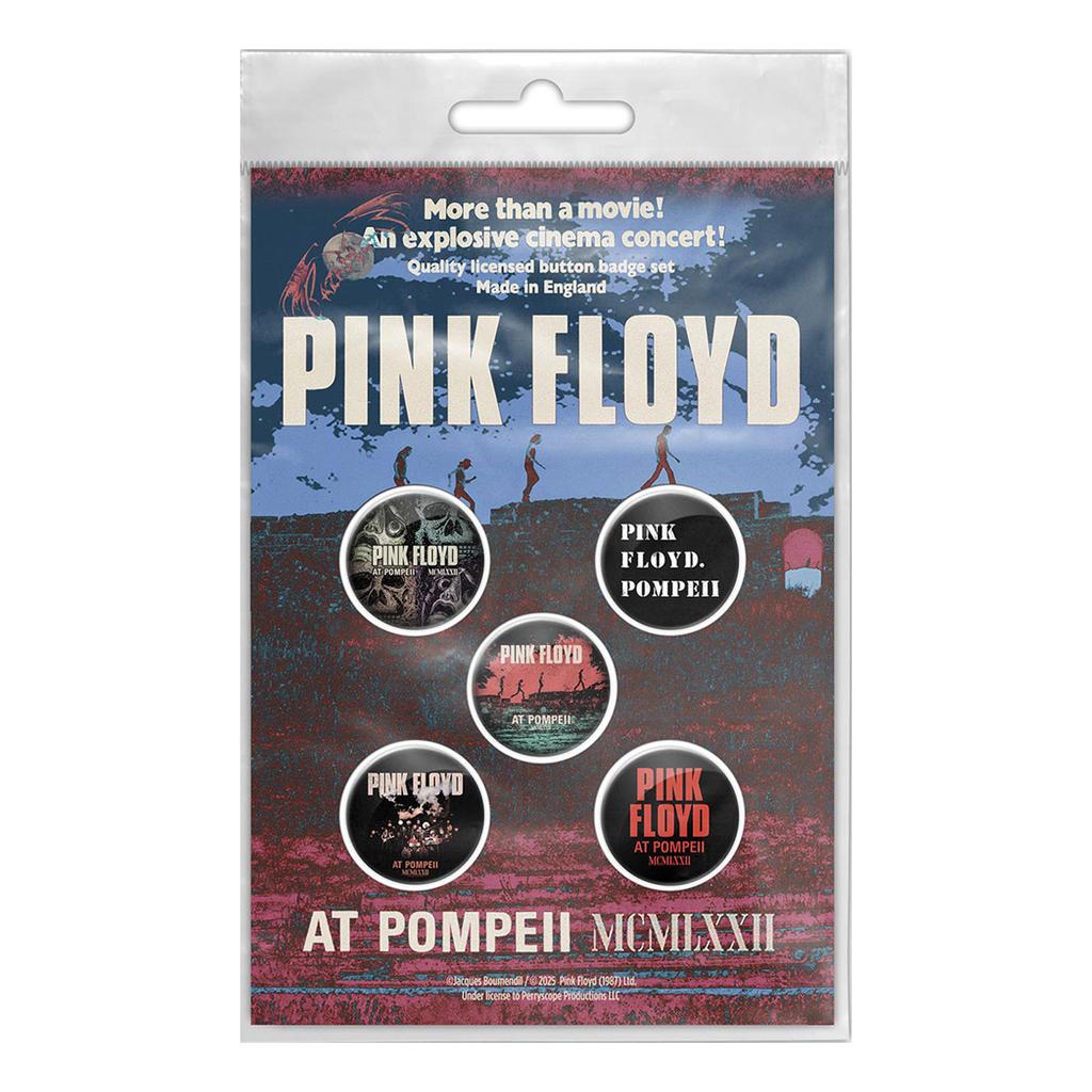 Pink Floyd Live In Pompeii Plastic Button Badge (Pack of 5)