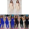 Combinaison Romper Sexy Décontractée Sans Manches Bodycon pour Femmes avec Pantalon Long Élégant