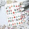 Silver Snowflake Santa Nail Stickers - Cross-Border Hot Seller Christmas Decor