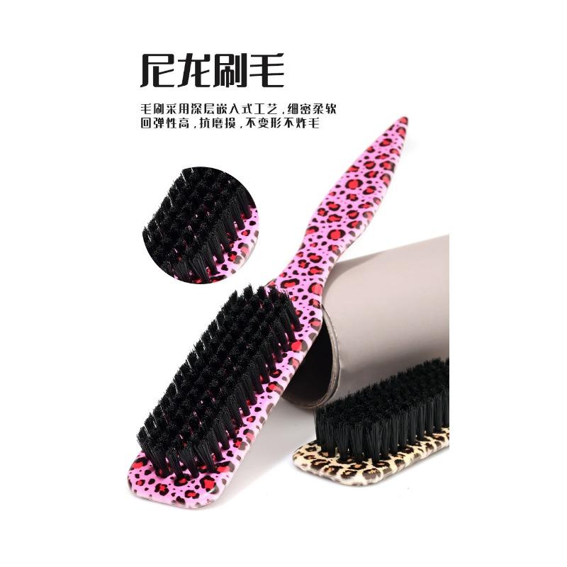 Men Leopard Print Beard Styling Brush Hairdressing Pointed Tail Plastic Cleaning Comb
