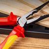 200mm Insulated Long Needle Nose Plier 1000V for Electric Vehicle, Jaws Hardness HRC58 To 62, Two-Toned Anti Slip Handle