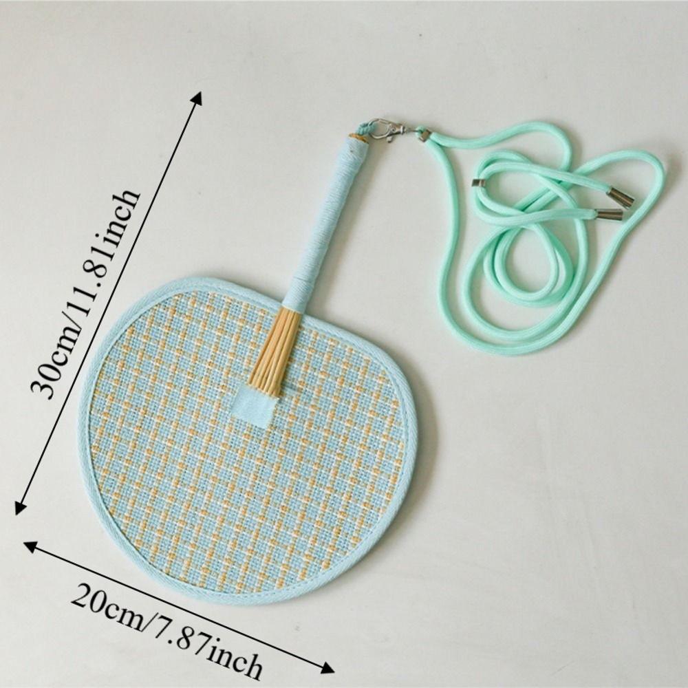 Handmade Handwoven Fan Vibrant Colors Cute Woven Fan Creative Summer Cooling Fan Home Decoration