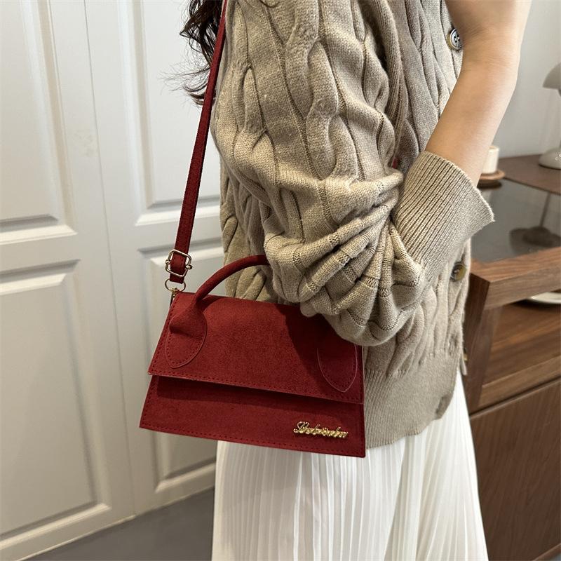 French fashion simple casual high-end shoulder messenger bag women's 2025 four seasons new fashion versatile small square bag