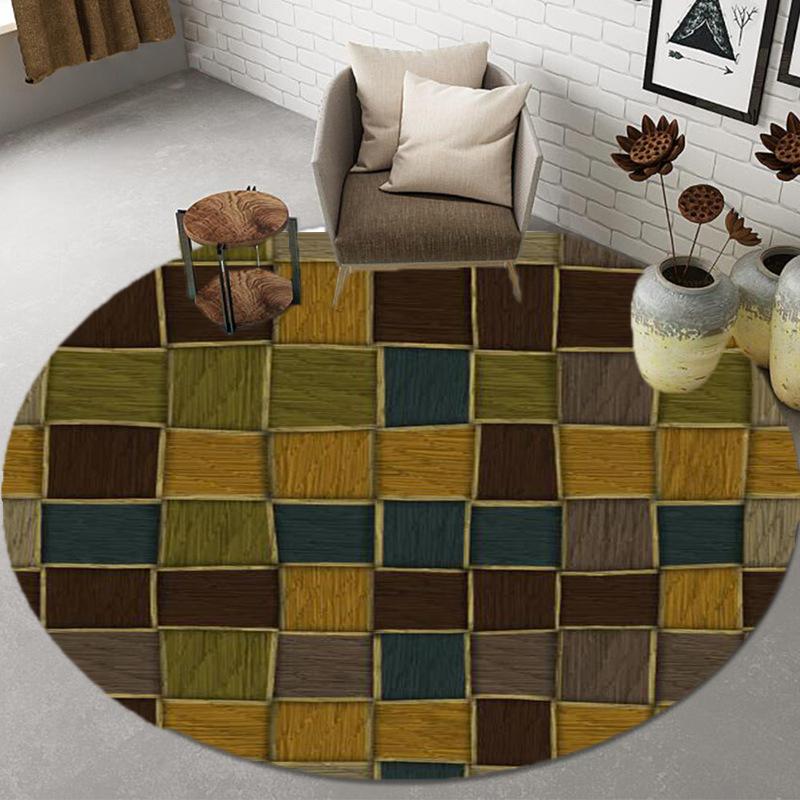 

Детский коврик для ползания, круглые коврики, геометрическая сетка, коврики для детской комнаты, коврики для спальни, домашний декор, круглые коврики для гостиной, классические коврики 40cm