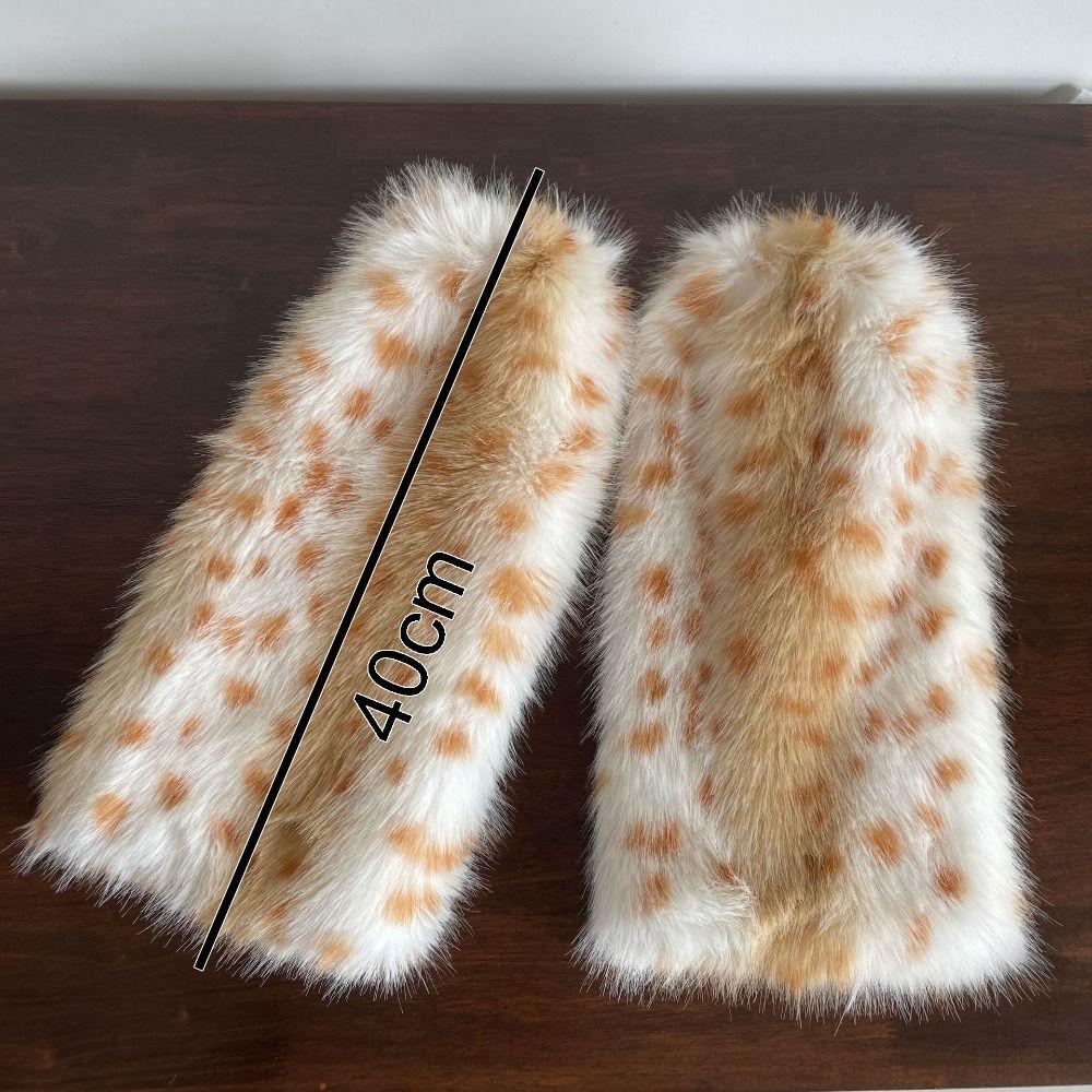 Winter Warm Plush Leggings Boots Cover Leopard Print Boot Socks Fashion Piled Calf Socks