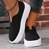 Stylish Casual Breathable Round Toe Womens Slip-on Platform Shoes For Summer