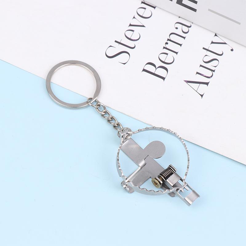 

Exquisite Brass Stainless Steel Mini Mousetrap Clip Toy Keychain High-Quality Personalized Jewelry Gift