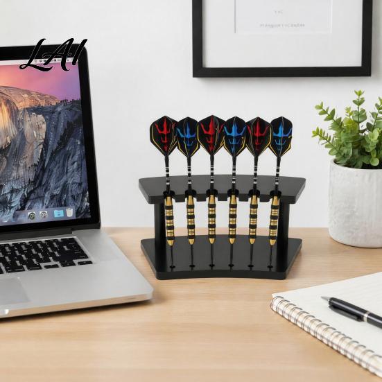 Wall Mounted Dart Rack Holder Stand with 6 Slot Durable Acrylic Organizer Compact Professional Display Rack for Game Room Storage And Organization