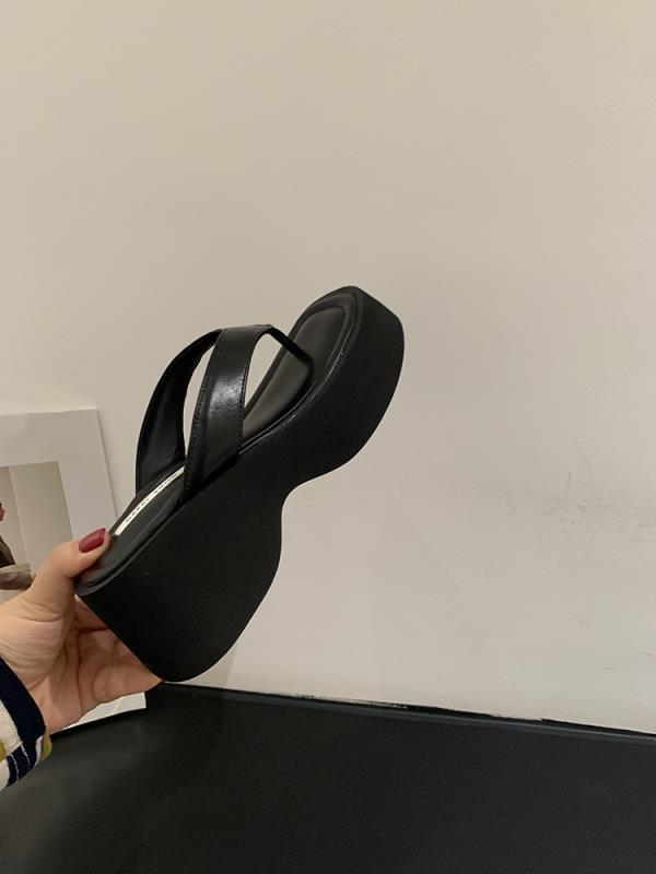 

Модные домашние тапочки Платформа Туфли на высоком каблуке Женские резиновые шлепанцы Слайды Модные гавайские летние Роскошные туфли Домашние тапочки Плат 35