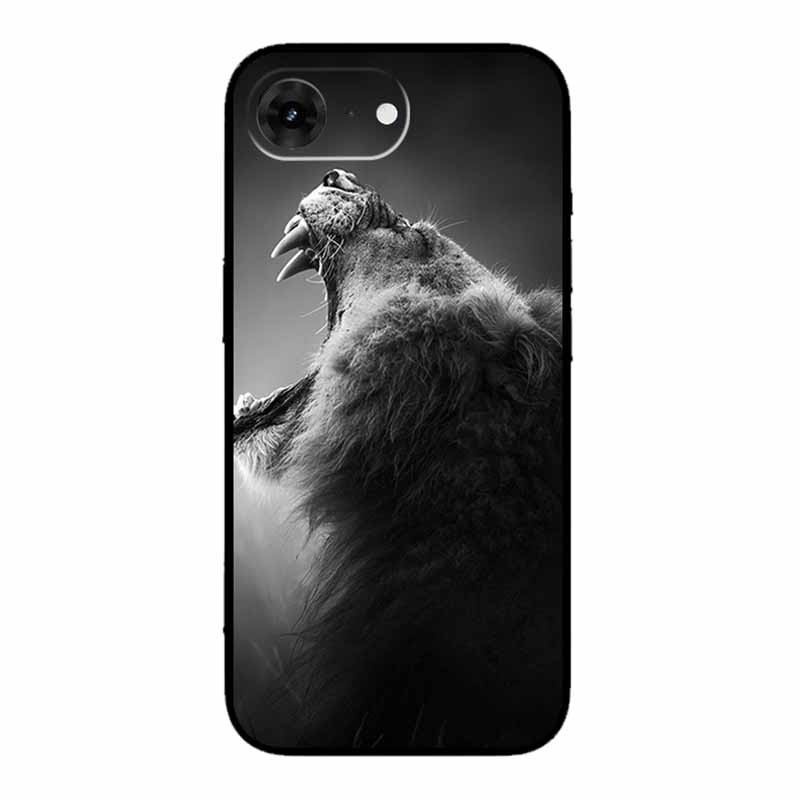 For iPhone 16e 2025 Case 16 E Coque Flowers Black Silicone Soft Back Cover Case For iPhone 16e Phone Cases 6.1" Funda Shockproof