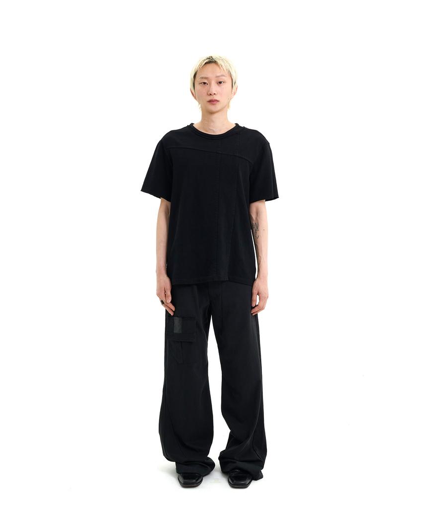Laekeulopeu Cargo Flared Trousers - Black