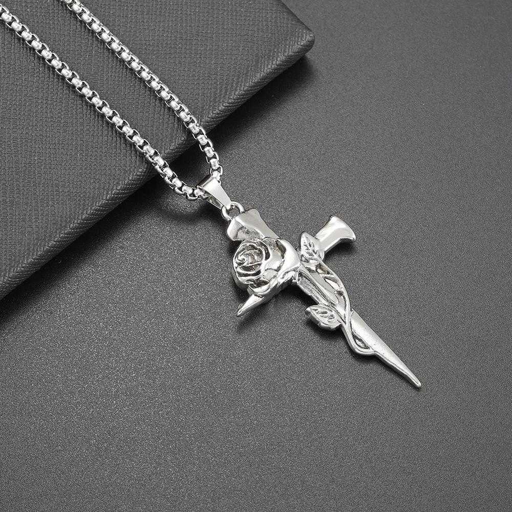 

Ожерелье в стиле хип-хоп, мужское, титановая сталь, мультяшный мужской и женский кулон Tide, персонализированный уличный кулон для пары, аксессуары