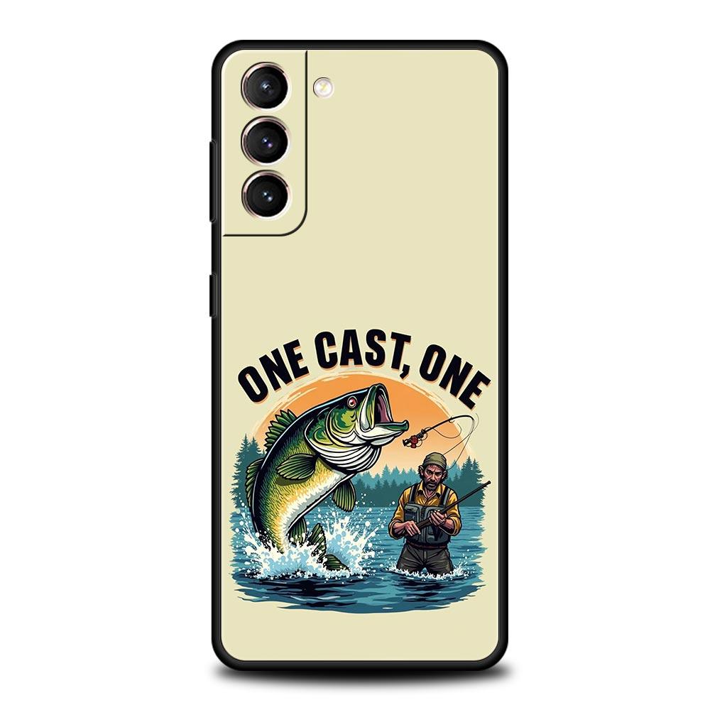 

Hunting Fishing Man Phone Case Cover for Samsung Galaxy S26 S25 S24 S23 S22 S20 S21 FE Ultra S25 Edge Plus 5G Soft TPU Shell Bag s23 Ultra
