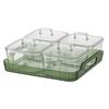 Transparent 4-Compartment Plastic Organizer Tray