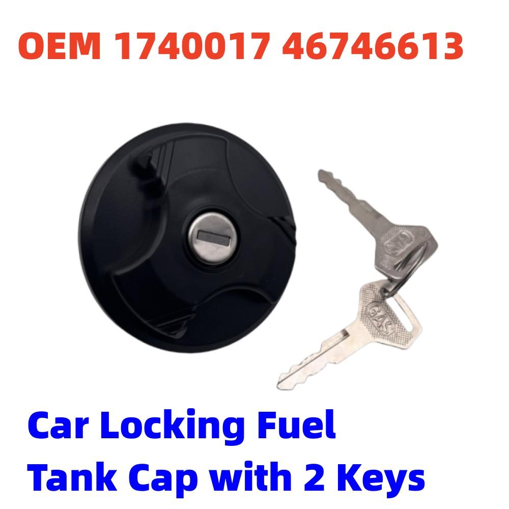Car Locking Fuel Tank Cap with 2 Keys Fuel Petrol Cap OEM 1740017 46746613 For Fiat 500/500C 2007-2016 Auto Parts