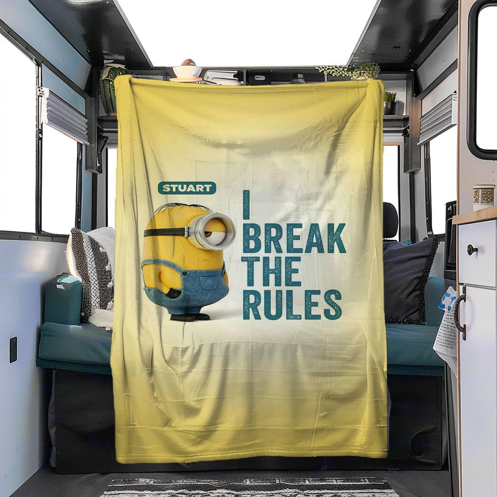 The Minions Sunflower Adventure Blanket Is Suitable for Beds, Sofas, and Various Other Occasions, Making It A Perfect Gift.