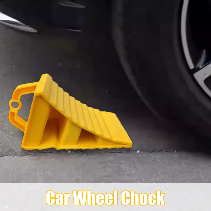 Wheel Stopper For Car Portable Wheel Chock With Handles Vehicle Truck Tire Stop Block Wheel Ramp Skid Stop Wheel Alignment Block