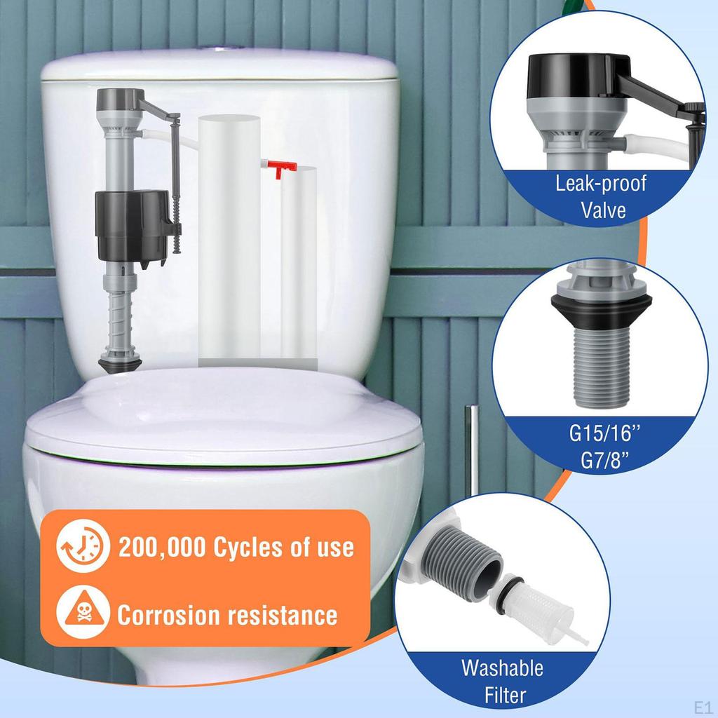 Toilet Fill Valve Bottom Entry Accessory Inlet Professional Replacement Premium Practical Flush