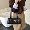 2026 Spring Women's Shoulder Bag Trend Y2K Brand Handbag Large Capacity Pillow Travel Bag Lady Solid Pu Leather Underarm Totes