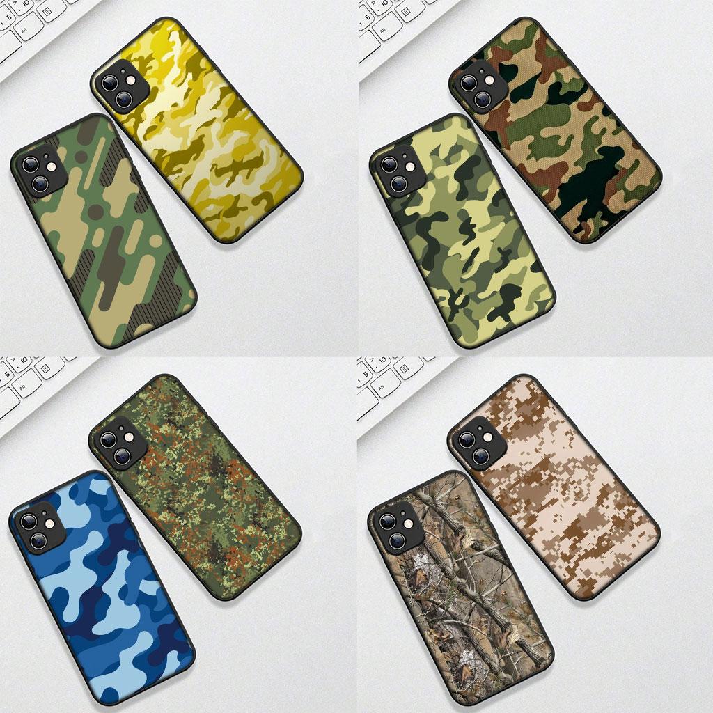For Samsung Galaxy A05 A06 A14 A50 A51 A52 A12 A13 A17 A70 A07 A25 A26 A56 A23 M53 Case Camo Military Army Camouflage Pattern
