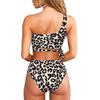 Women's One Shoulder Strap Bikini Set High Waist Bottom Two Piece Swimsuit Summer Beachwear Swimwear for Casual Poolside