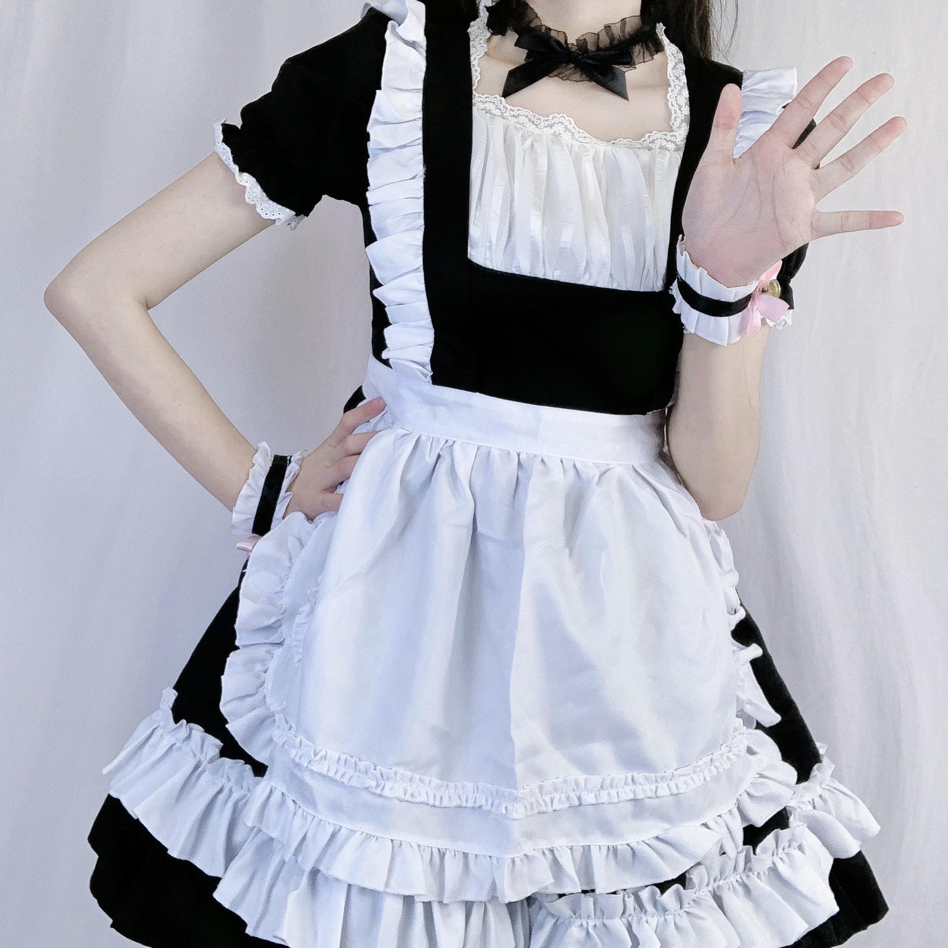 Черная горничная, Милое классическое платье-лолита для косплея аниме S