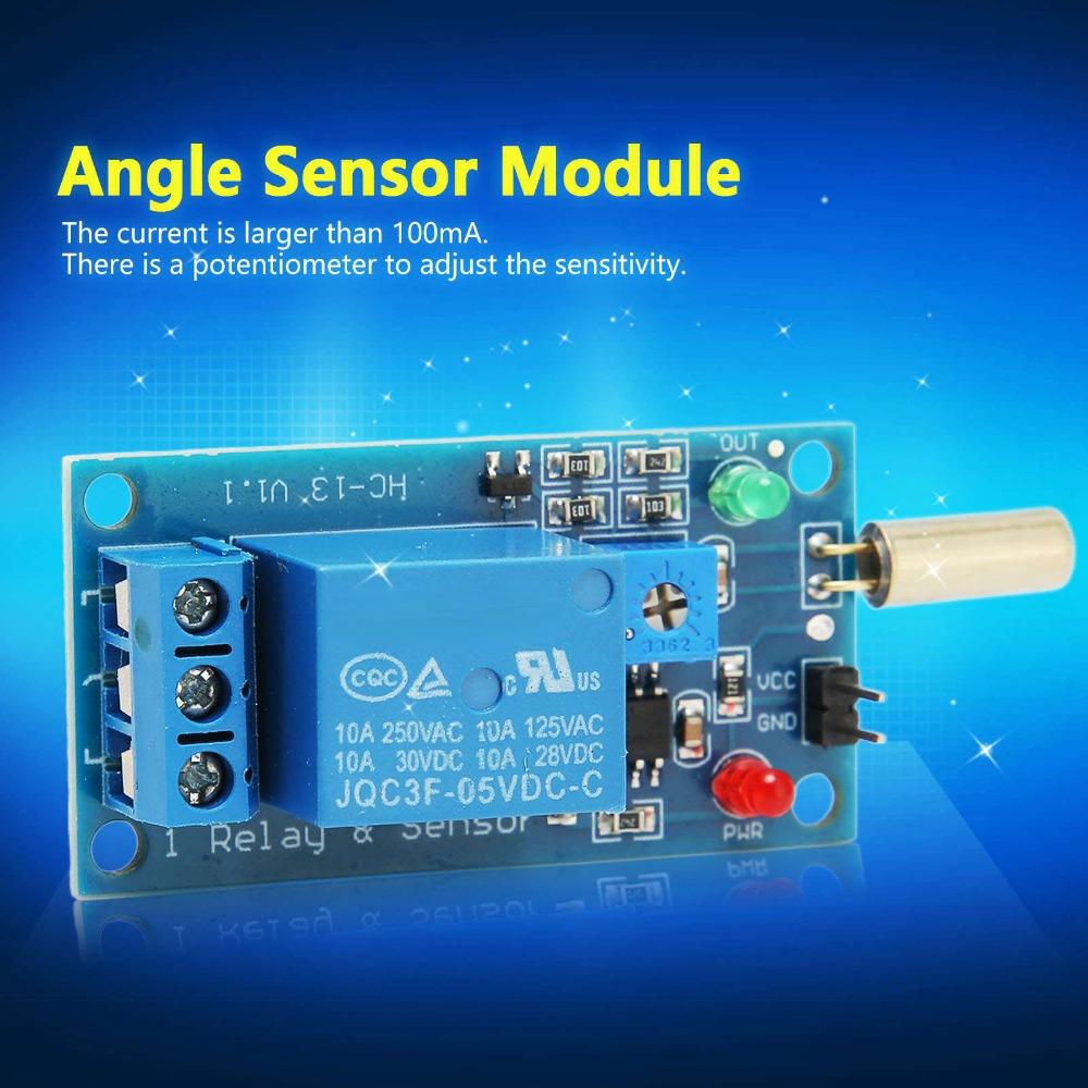 SW‑520 Tilt Sensor Module 5V Blue Wiring Terminal Tilt Angle Sensor 1 Channel Output 90 Degree Alarm Trigger Board