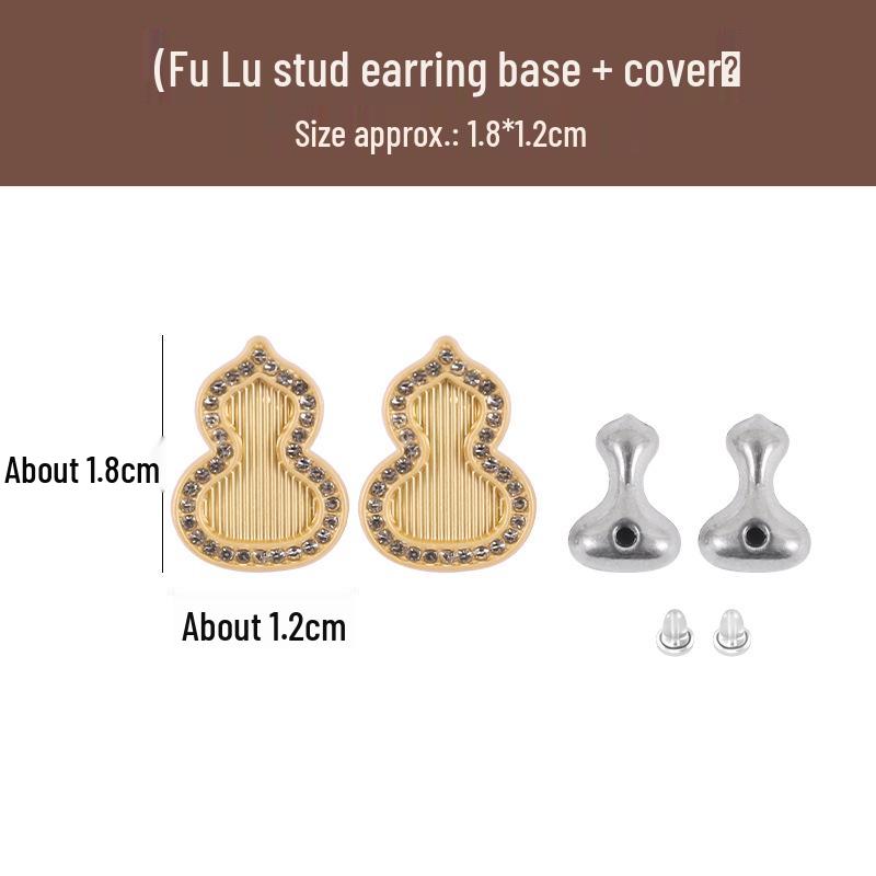DIY Handmade Brocade Dangle Earrings Kit with 925 Silver Needles - New Chinese Style Gift Set
