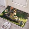1Pcs Anti Fatigue Kitchen Rugs, Cute Rabbit and Print Waterproof Non-Slip Thick Cushioned Kitchen Mat Heavy Duty Comfort Standing Mat for Kitchen