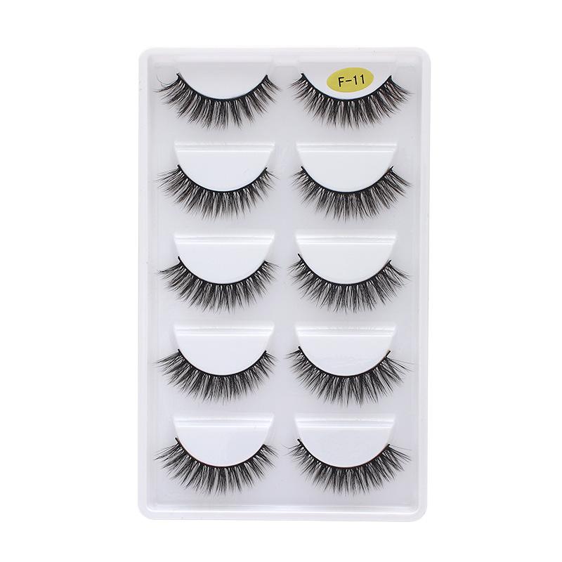 3D Multi-layer Thick 5 Pairs of Eyelashes Natural Eyelashes Simulation Curling False Eyelashes Eyelash Extension natural false eyelashes. 3d lashes