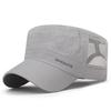 Fashion Mesh Flat Top Hat Solid Color Adjustable Flat Peaked Cap Quick Drying Lightweight Men’s Sun Hat Outdoor