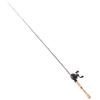 Combo Canna e Mulinello da Pesca, Combo Canna e Mulinello Baitcasting in Fibra di Carbonio IM7, Canna da Pesca per Bass con Sistema 6+1 BB, 7.0:Rapporto di trasmissione 1, Manico in sughero,
