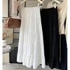 Women's High Waist Vintage White Midi Skirt with Bow - Spring/Summer 2025 Collection