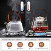Pokaro Tea Morning Glory Design, Heat-Resistant Glass Teapot, Stylish, Stovetop-Safe, Borosilicate Glass Teapot with Two Detachable Strainers,